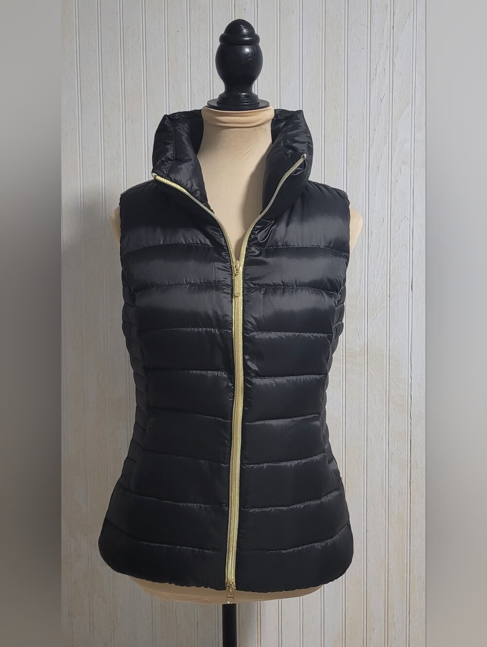 Lilly Pulitzer Allie Packable Quilted Down Puffer Vest Black S